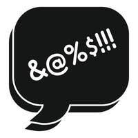 Bubble With Symbol For Cursing